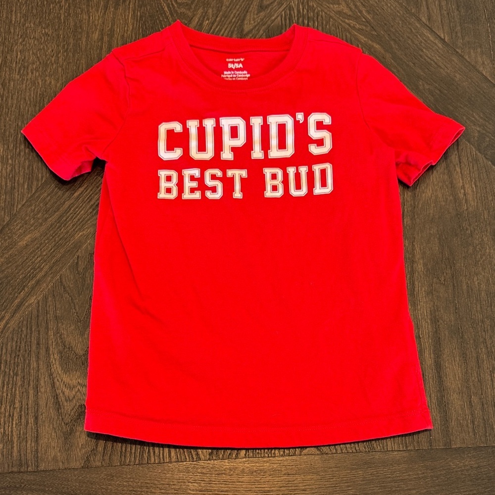 Carter's Bright Red 'Cupid's Best Bud' Short Sleeve Tee